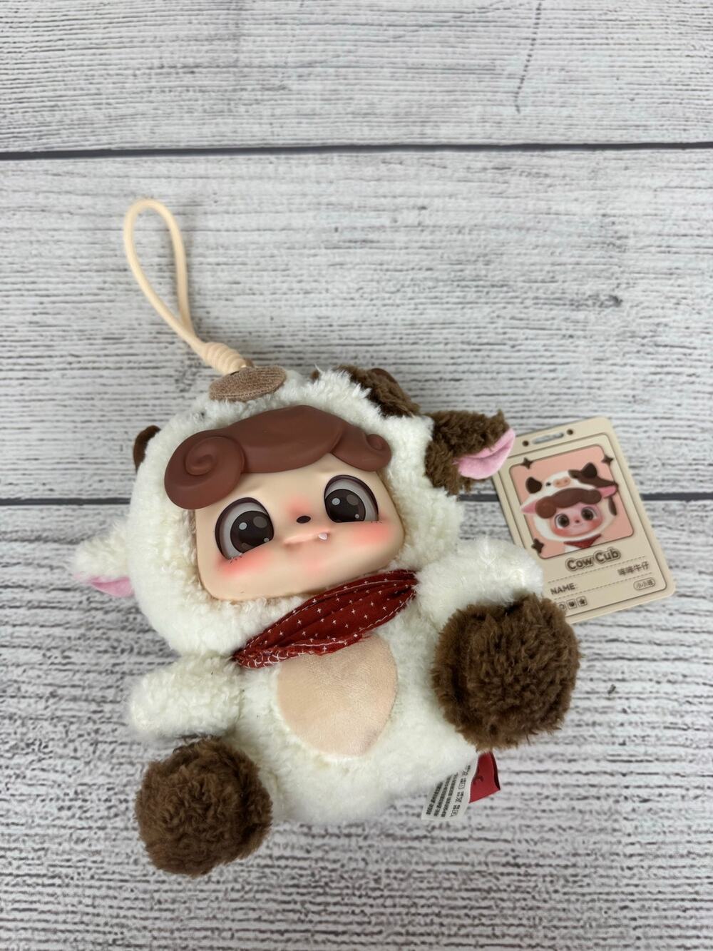 Animal Pre School Cow Club Plush Keychain